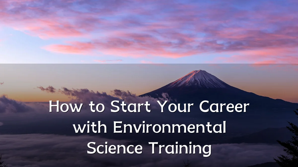 How to Start Your Career with Environmental Science Training