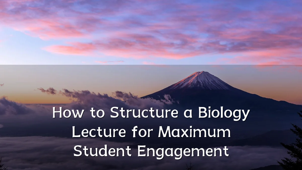 How to Structure a Biology Lecture for Maximum Student Engagement