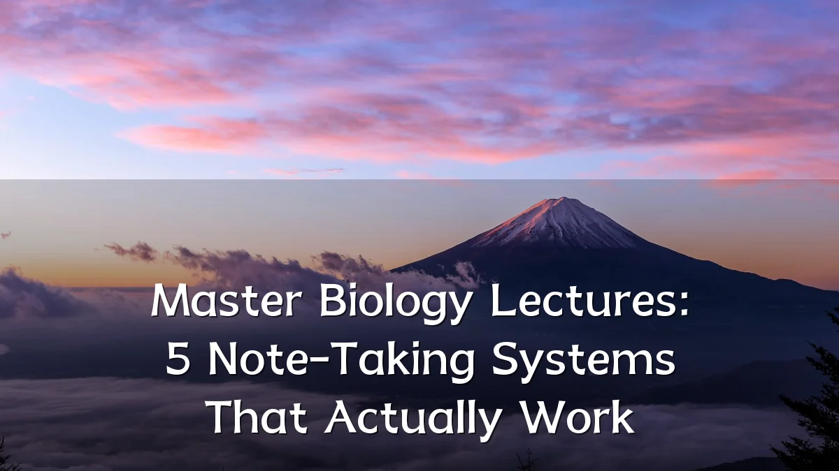 Master Biology Lectures: 5 Note-Taking Systems That Actually Work