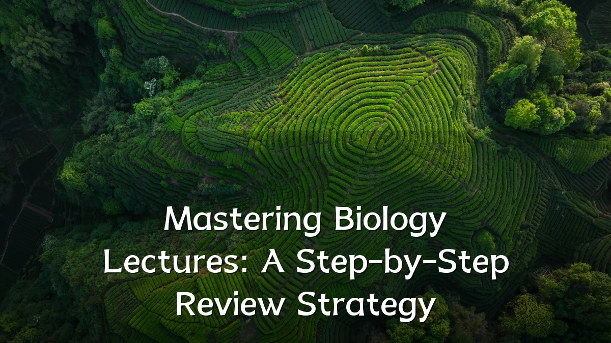 Mastering Biology Lectures: A Step-by-Step Review Strategy
