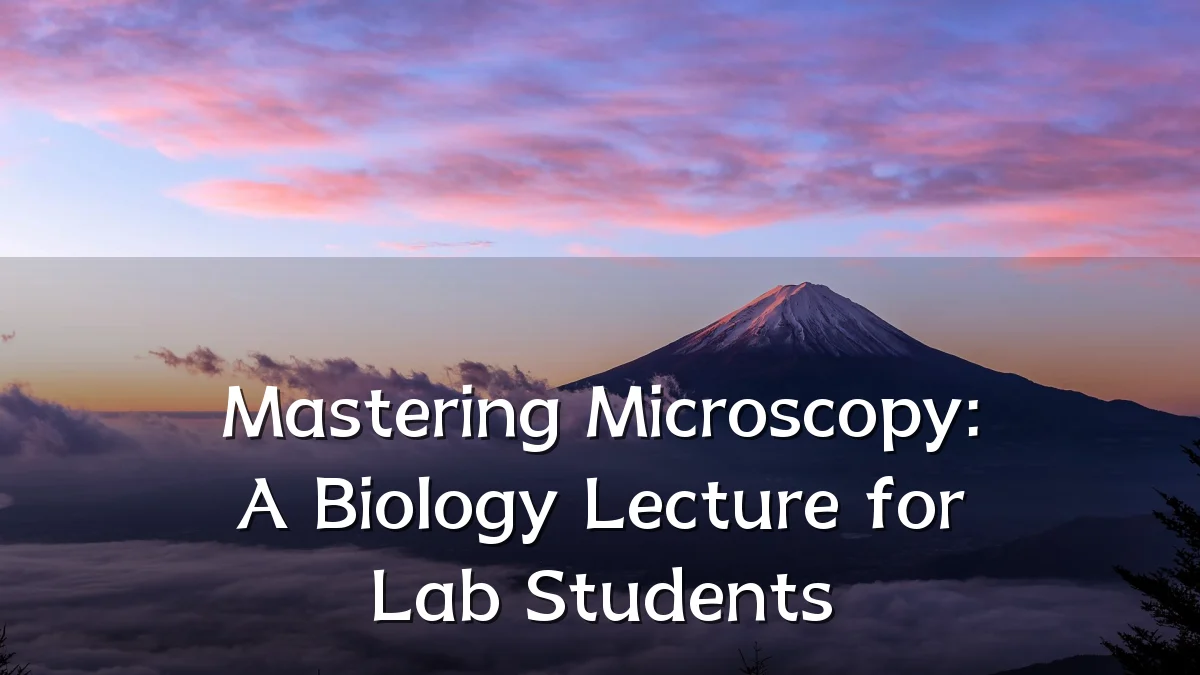 Mastering Microscopy: A Biology Lecture for Lab Students
