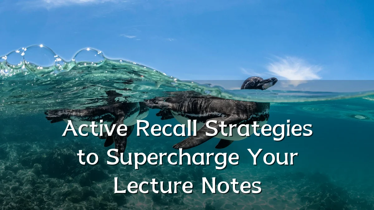 Active Recall Strategies to Supercharge Your Lecture Notes