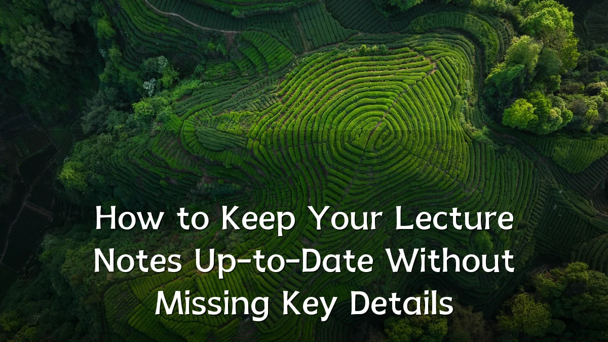 How to Keep Your Lecture Notes Up-to-Date Without Missing Key Details