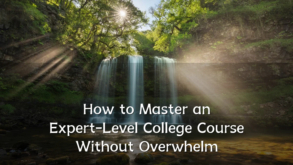 How to Master an Expert-Level College Course Without Overwhelm