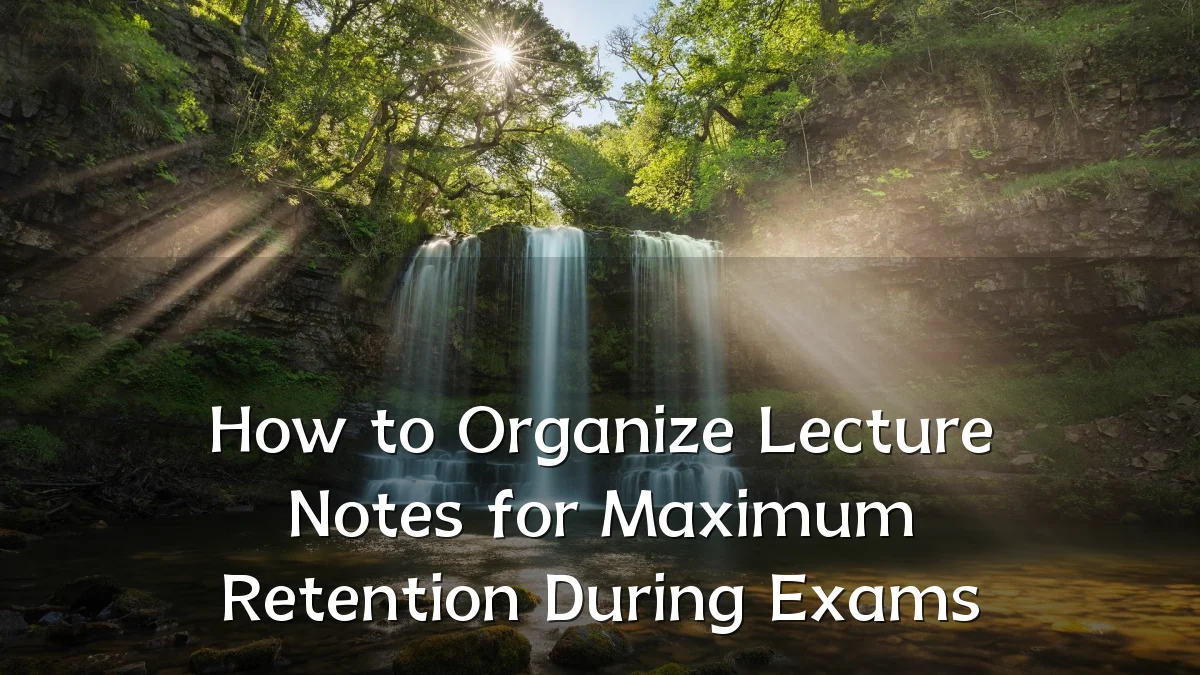 How to Organize Lecture Notes for Maximum Retention During Exams