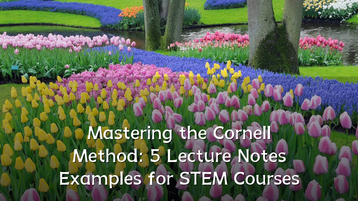 Mastering the Cornell Method: 5 Lecture Notes Examples for STEM Courses