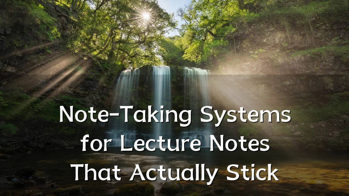Note-Taking Systems for Lecture Notes That Actually Stick