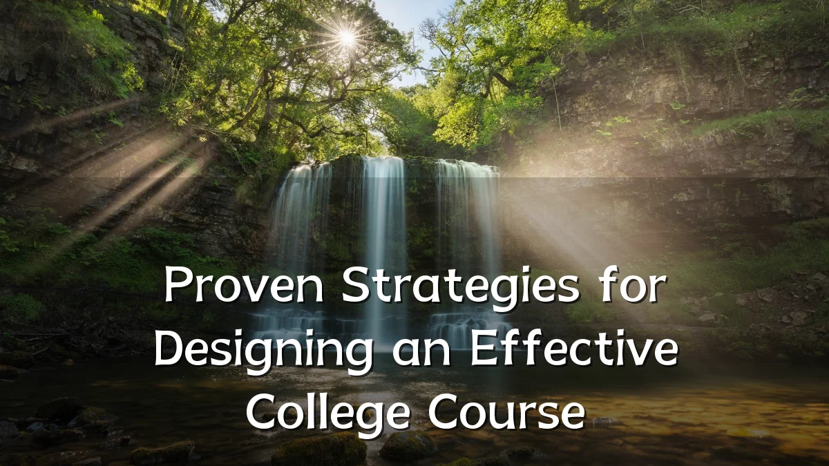 Proven Strategies for Designing an Effective College Course