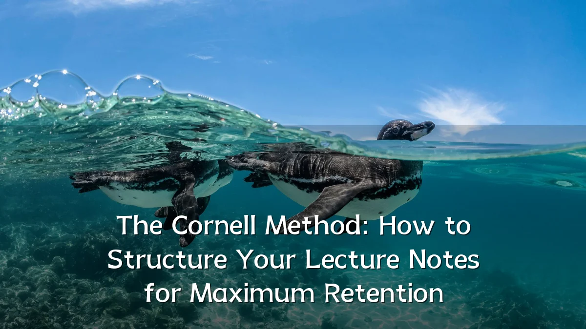 The Cornell Method: How to Structure Your Lecture Notes for Maximum Retention